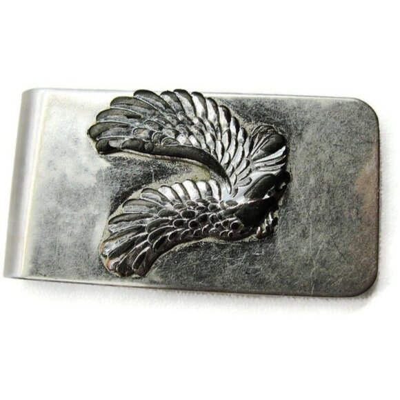 Eagle Money Clip Stainless Steel Wallet Credit Card Cash ID Holder - Picture 3 of 5